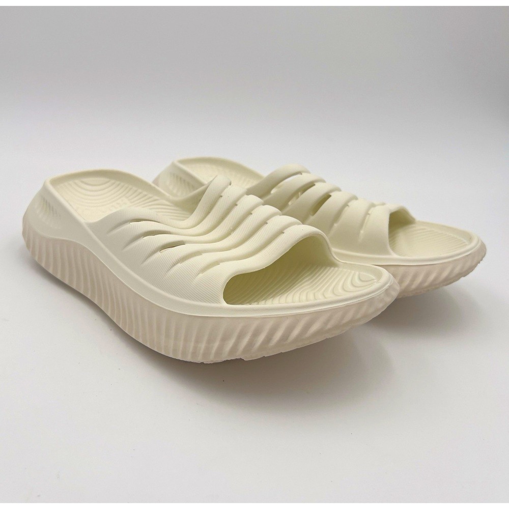 KUAILU Men s Lightweight White Slide Sandals Slip-On US 8 UK 6 EU 38.5